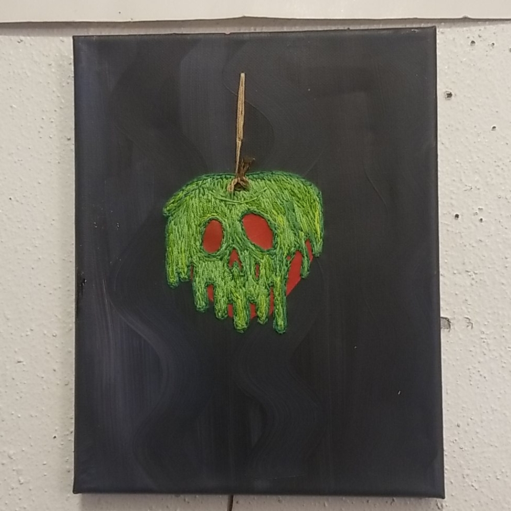 Snow White poison apple art